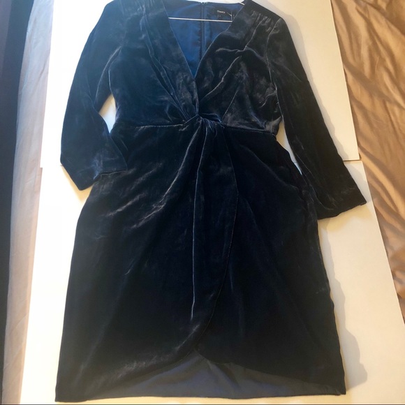 Theory Dresses & Skirts - NWT Theory Meleesa Vintage Teal velvet party dress